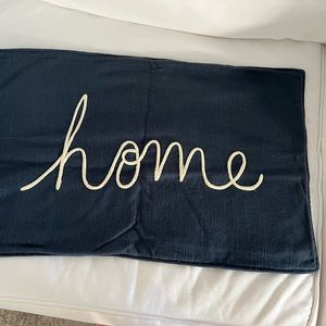 Pottery Barn “Home” lumbar pillow cover. Like new